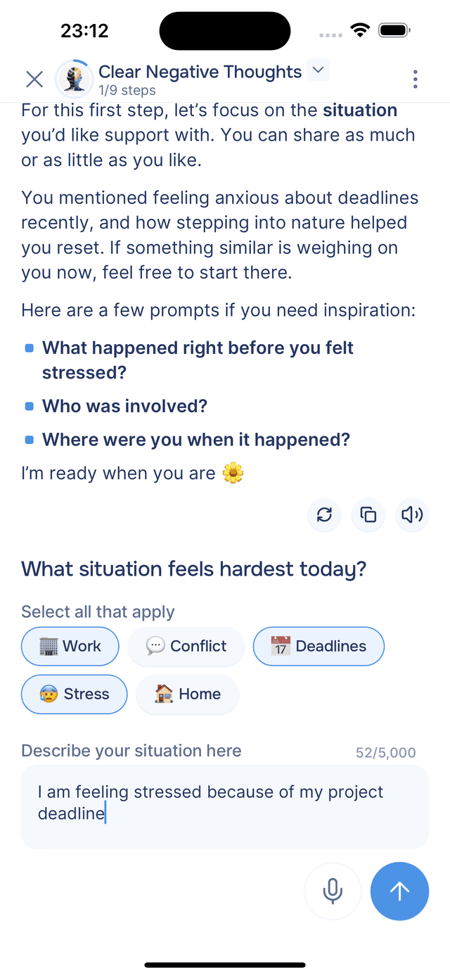 Pick tags and describe your situation