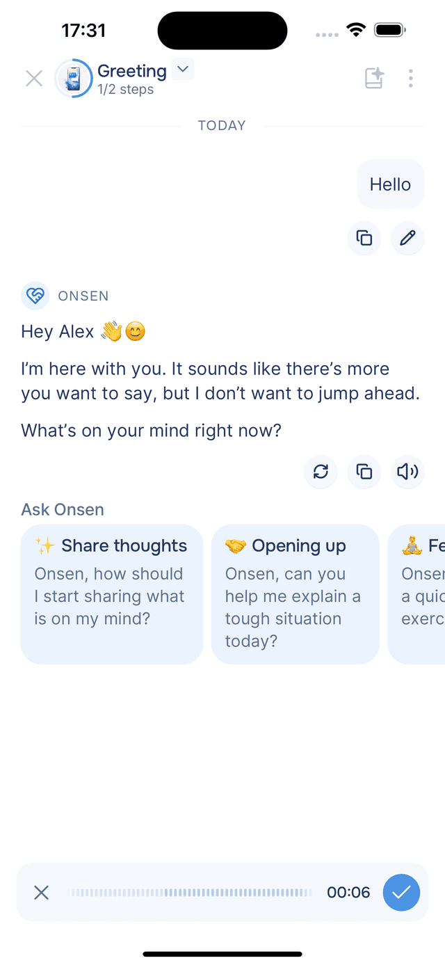 Recording a voice message