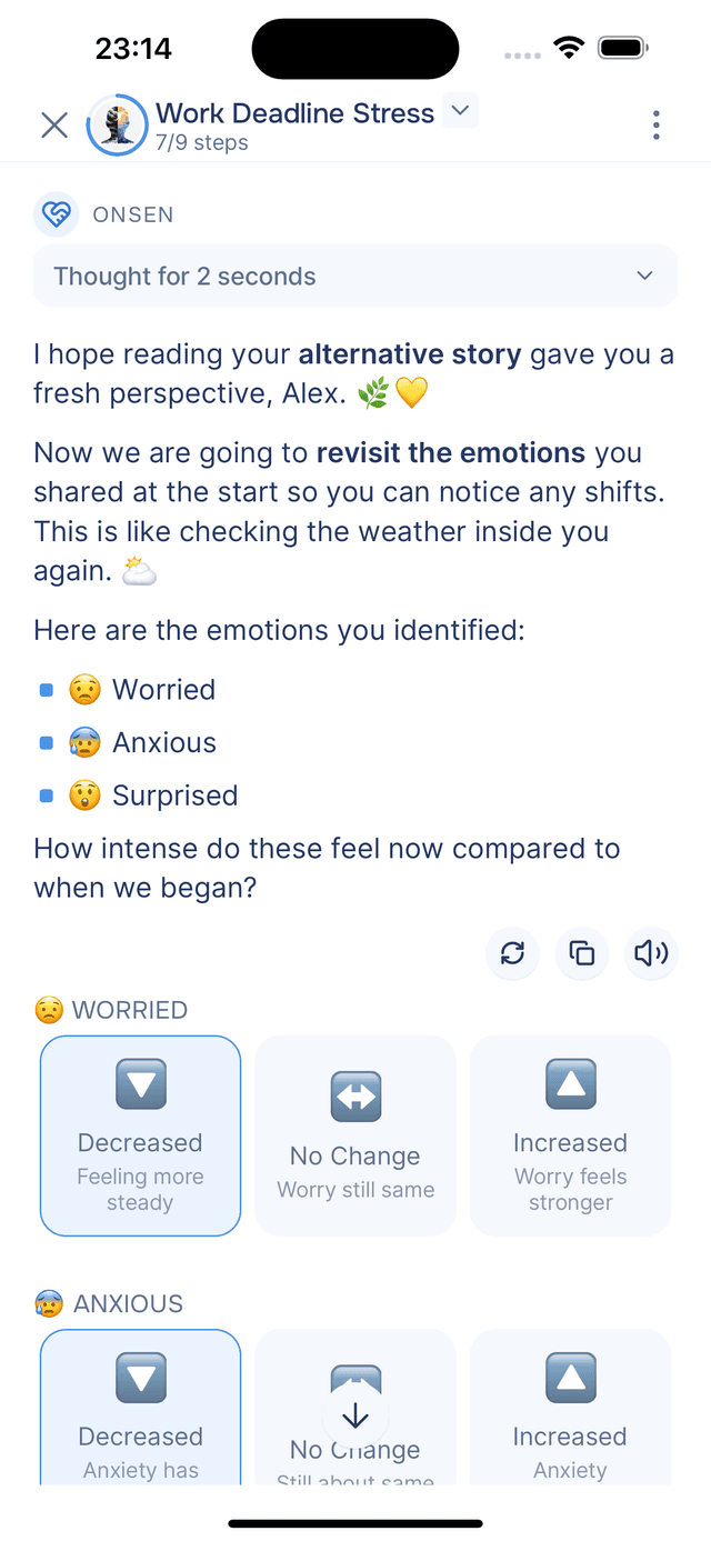 Re-rating your emotions