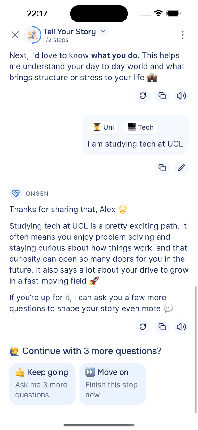 Choosing to continue or move on