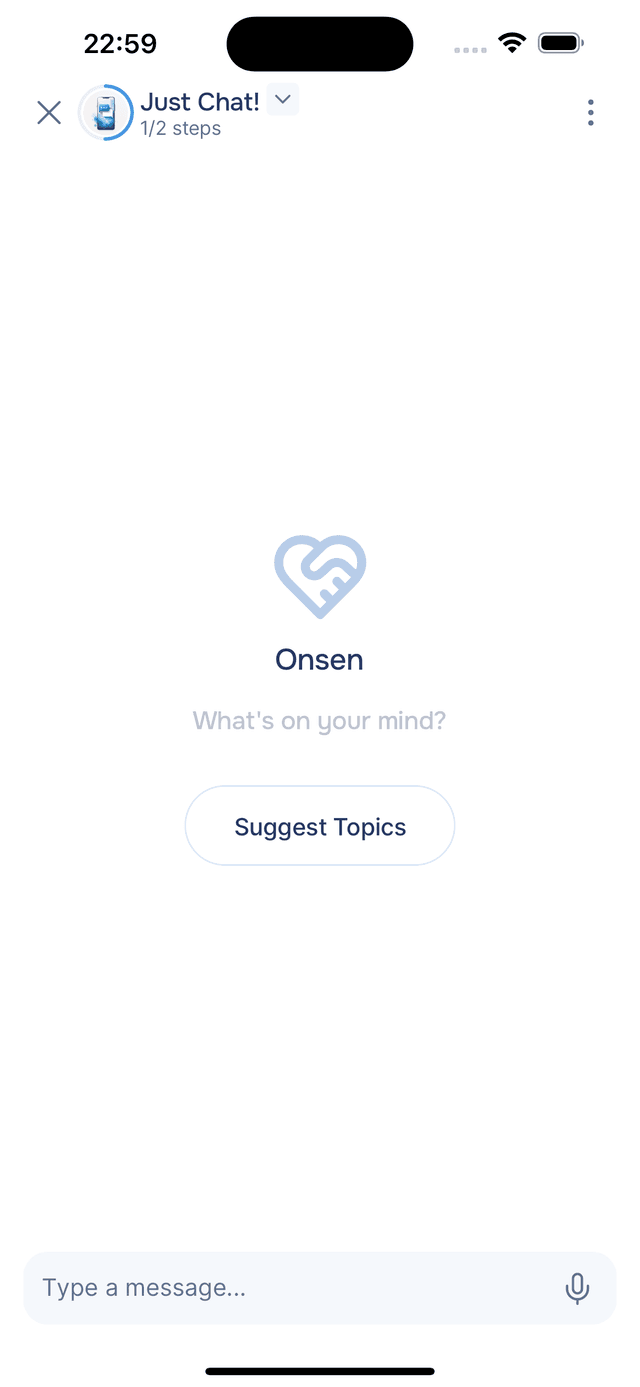 Starting a Just Chat experience