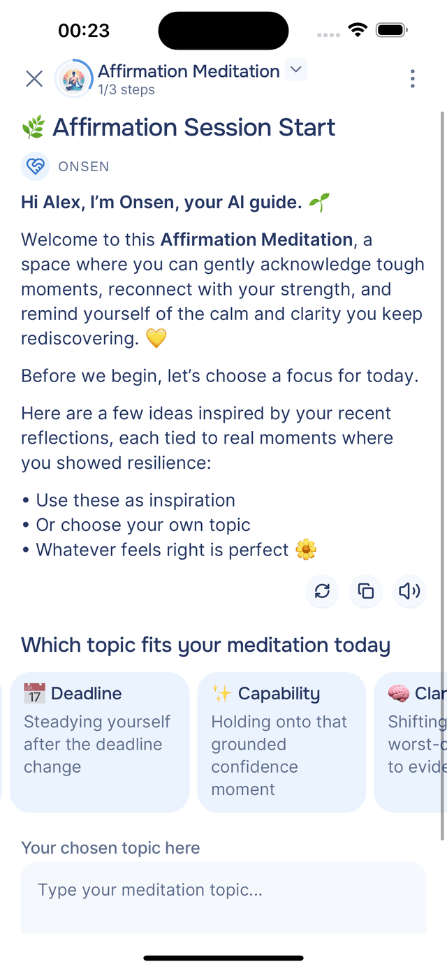 Choosing a meditation topic