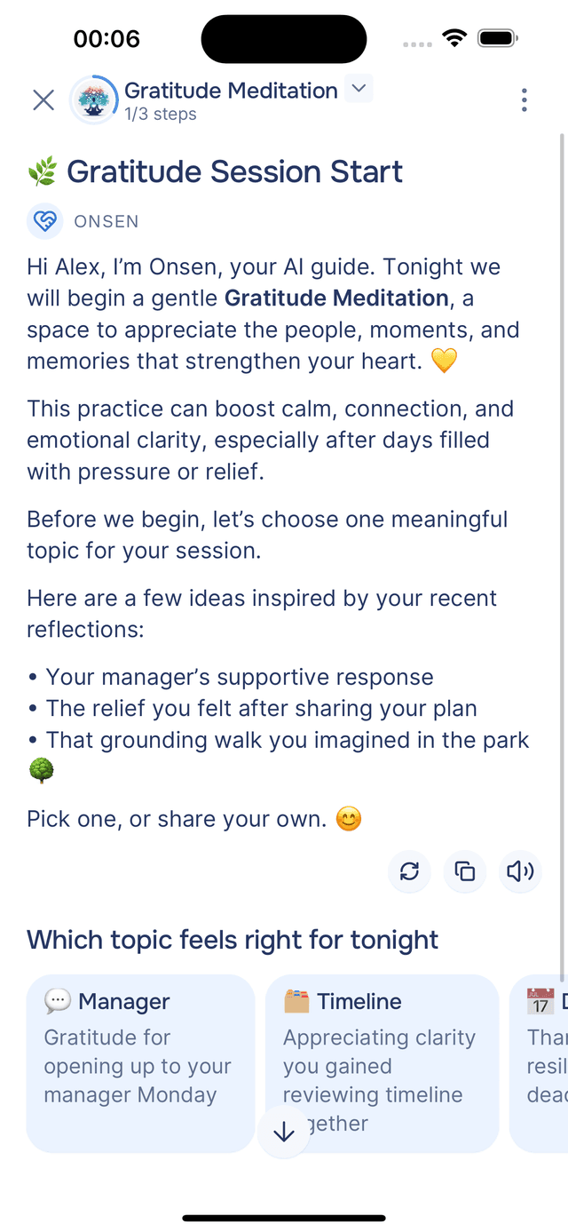 Choosing a gratitude topic