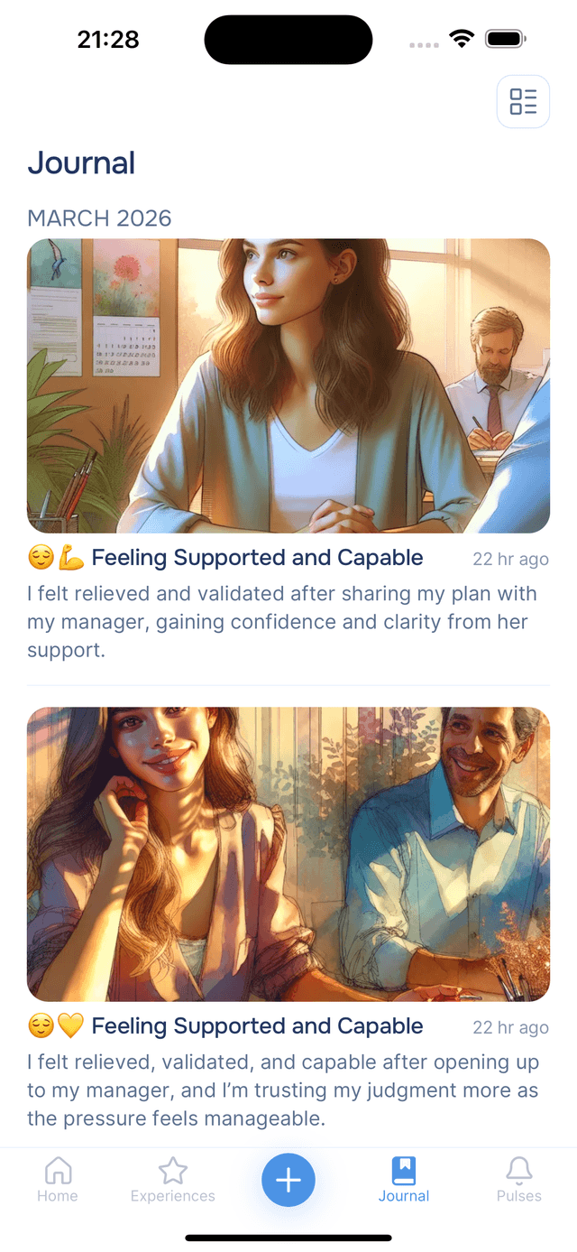 Journal in list view