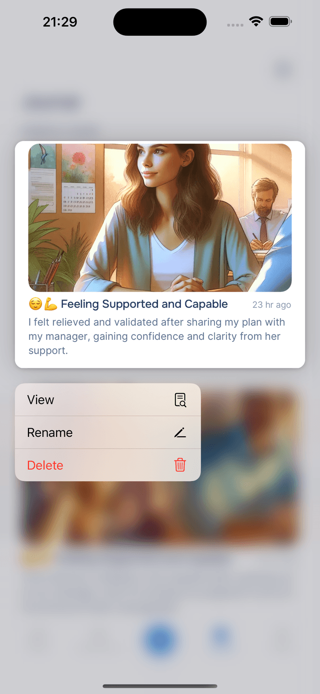 Long-press to rename or delete