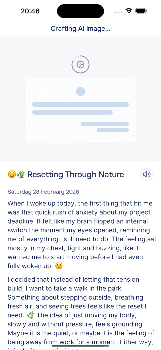 Entry text while image generates