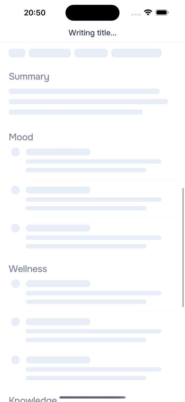 Shimmer placeholders while insights generate