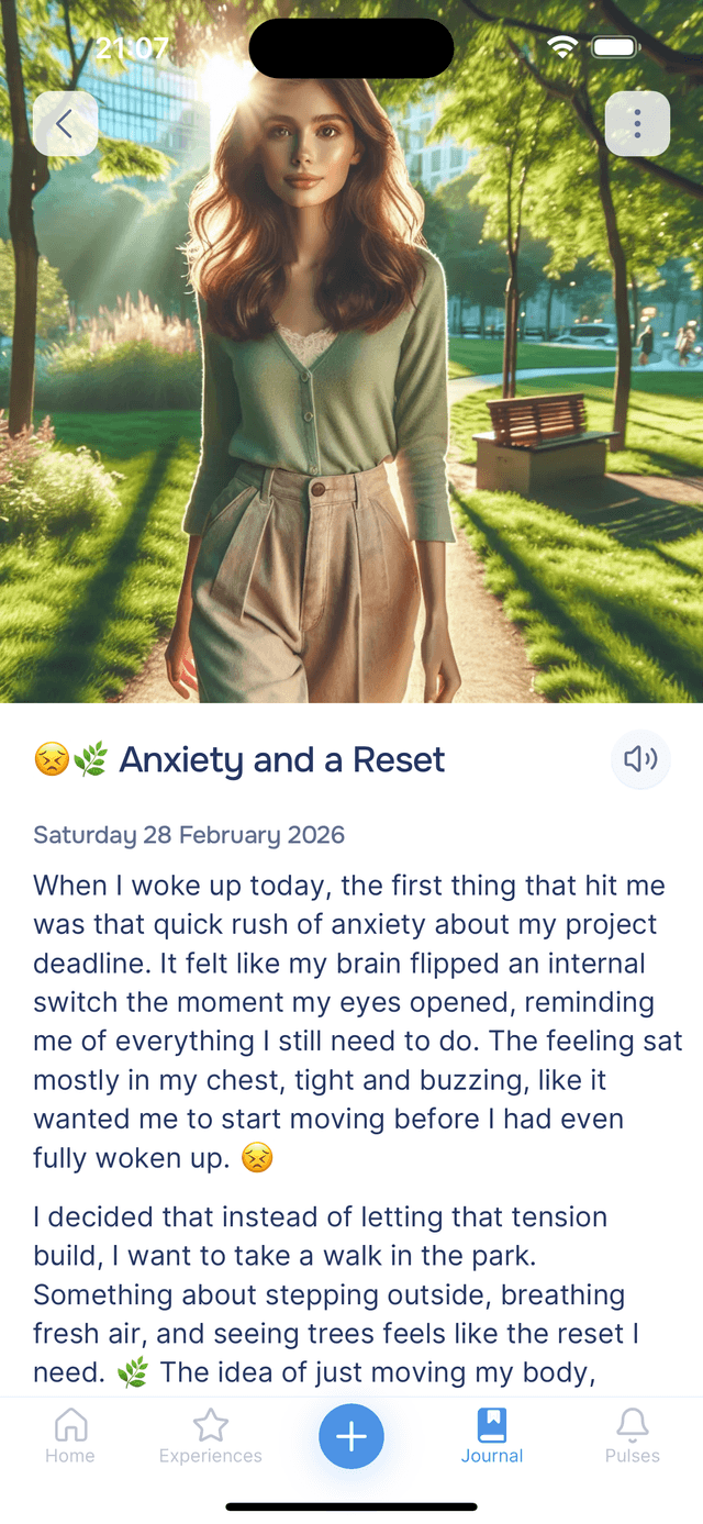 Entry with AI image and text