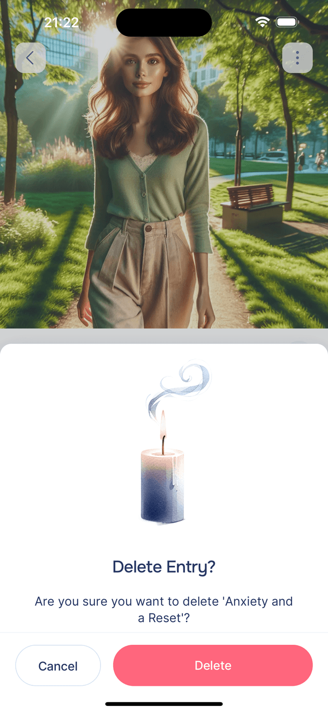 Delete entry confirmation