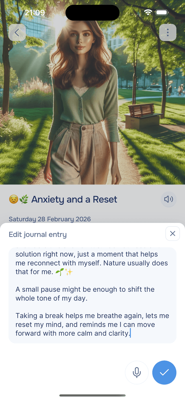 Editing your journal entry