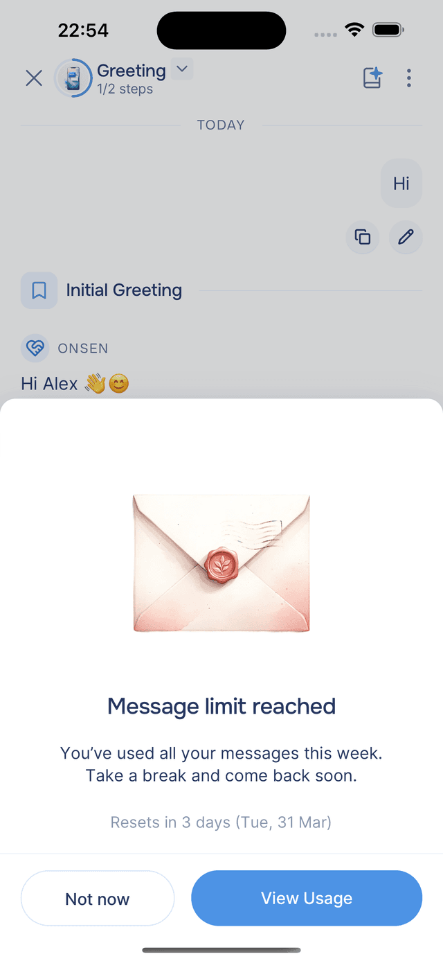 Message limit reached