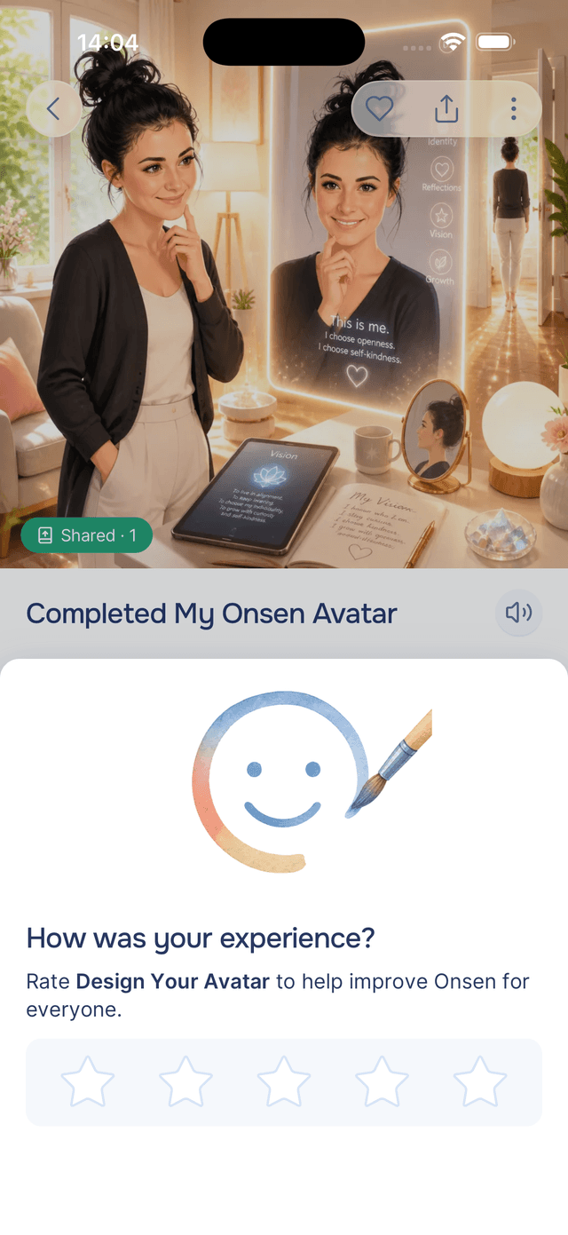 Rating an experience you just finished