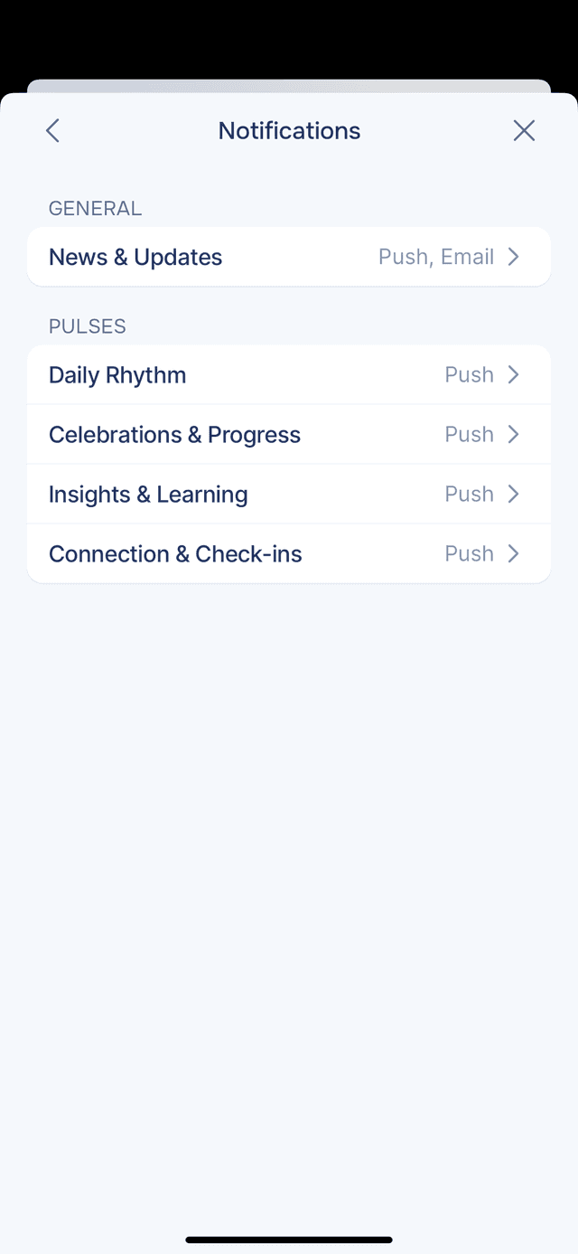 Notification settings