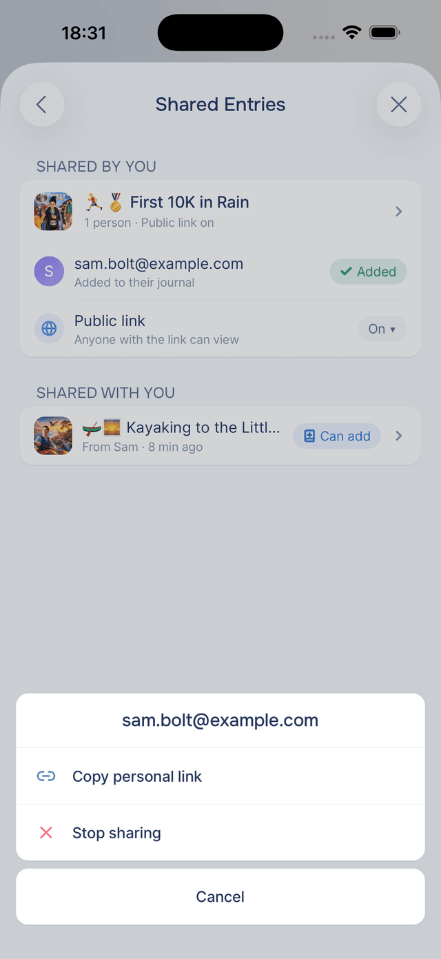 Managing a single invite